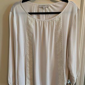 Loft Cream Color Long Sleeve Top